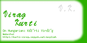 virag kurti business card